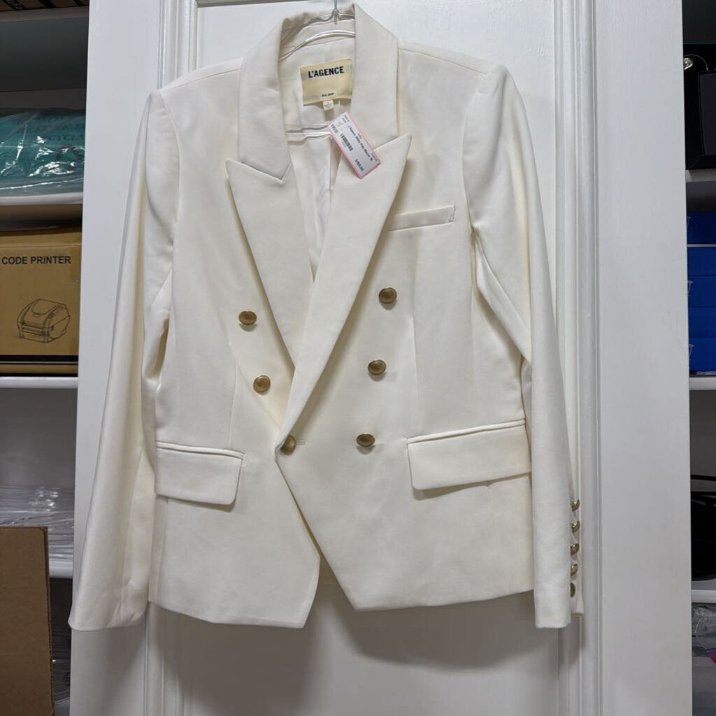 White Poly Blazer