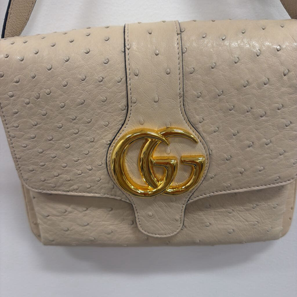 Cream Ostrich GG Crossbody
