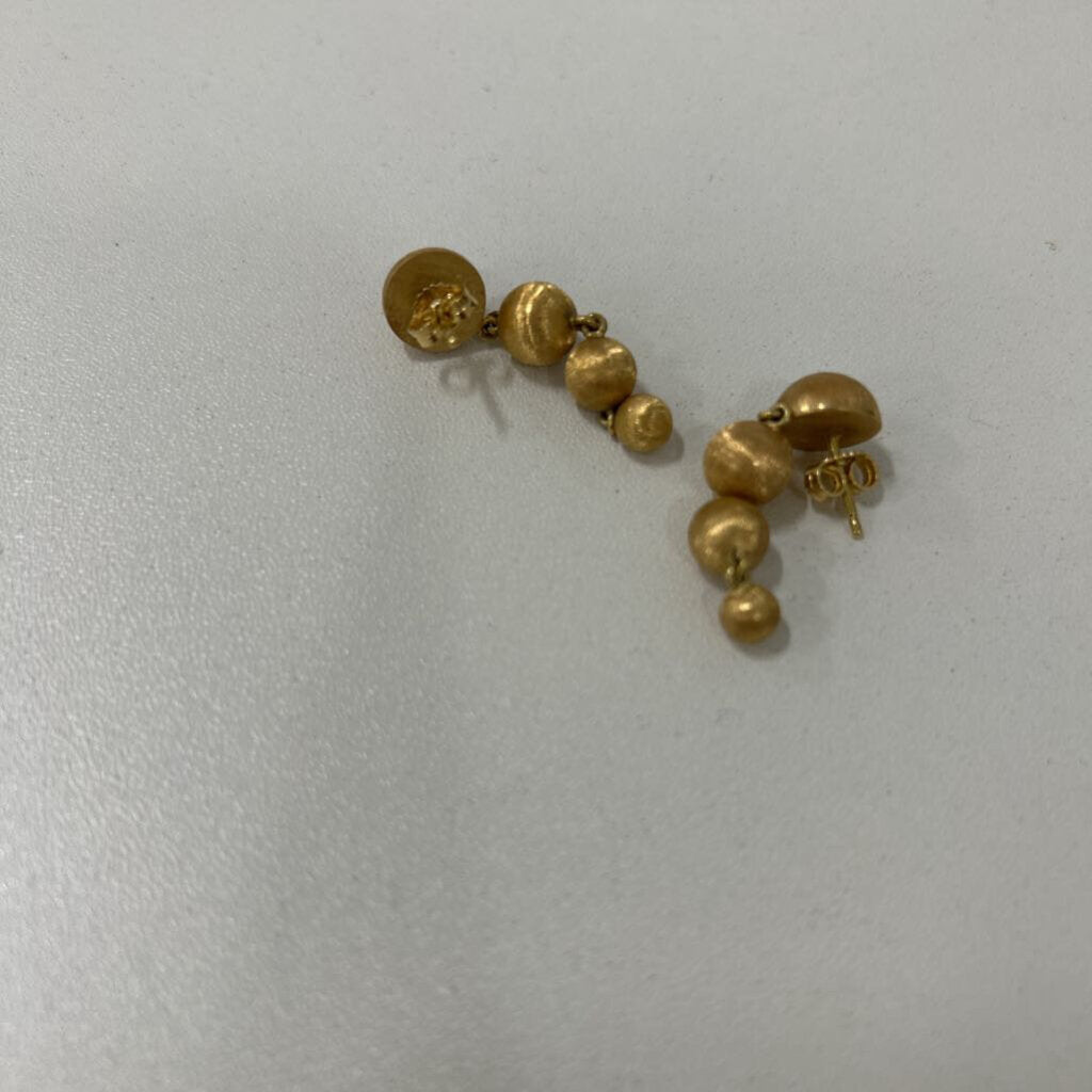 18k Gold Florentine Earrings (6400)