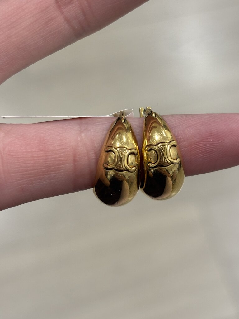 Gold Triomphe Hoop Earring