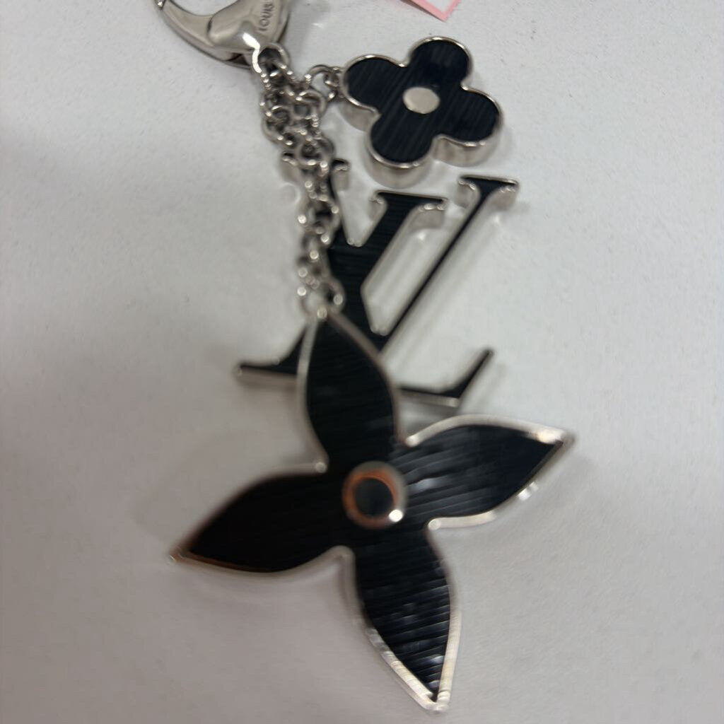 Louis Vuitton Black Fleur d'Epi Key Holder