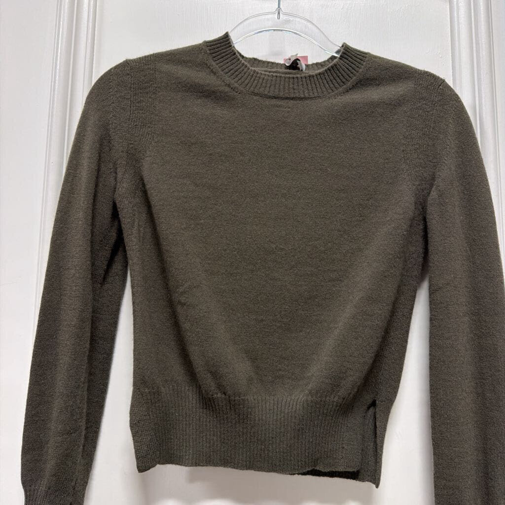 Green Cropped Sweater