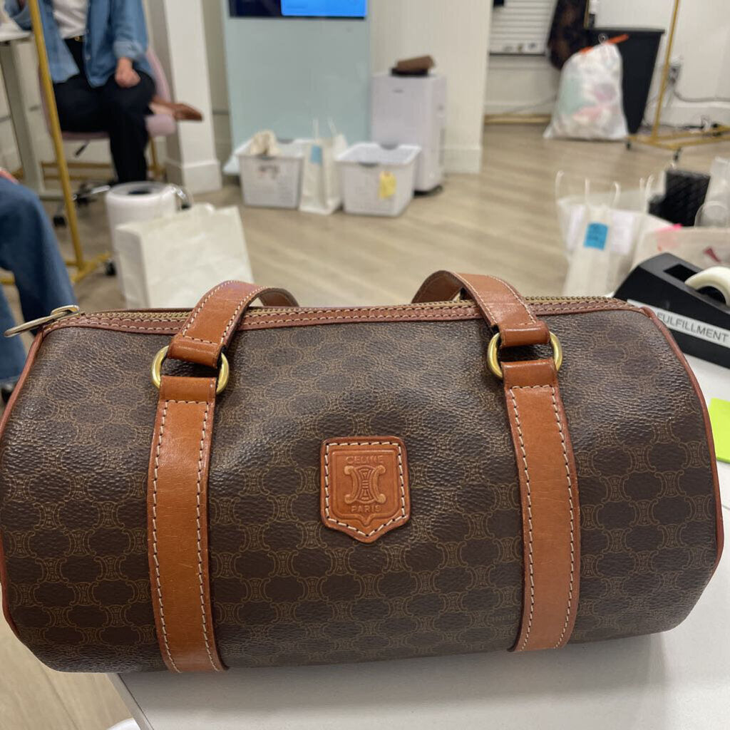 Brown Vintage Monogram Barrel Bag