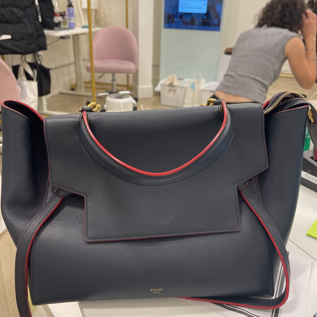 Navy Leather Belt Bag