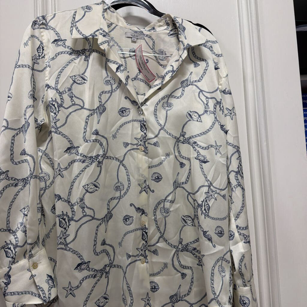 White/Blue Viscose Pattern (SET)