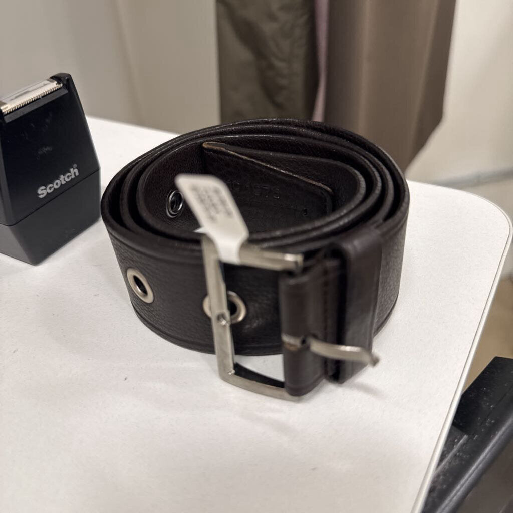 Prada Brown Leather SHW Belt, 75