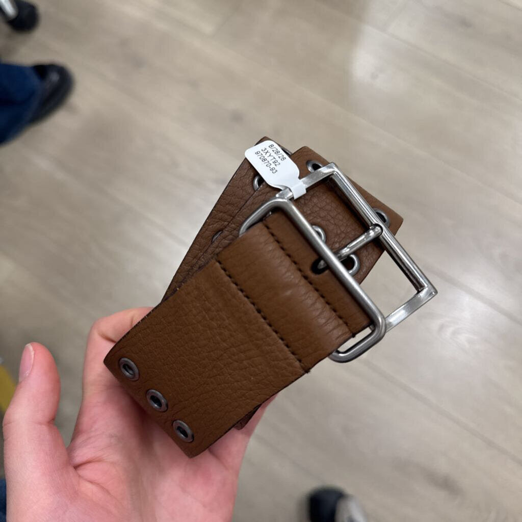 Prada Brown Leathr SHW Grommet Belt, 70