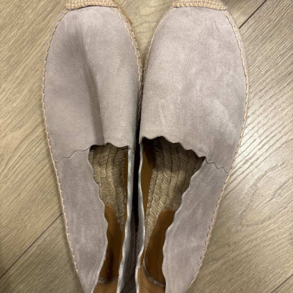 Gray Suede Espadrille