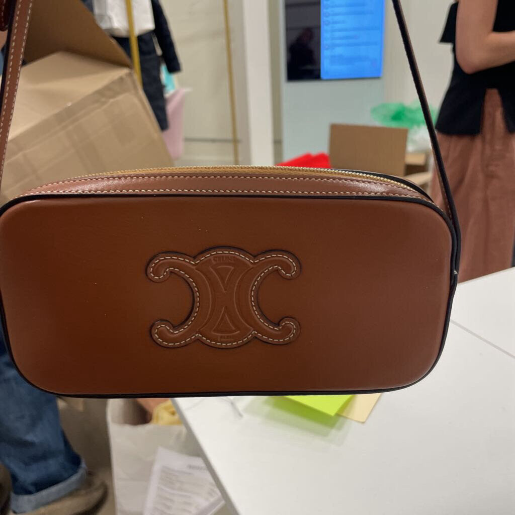 Tan Cuir Triomphe Mini Camera Bag(est 1250)