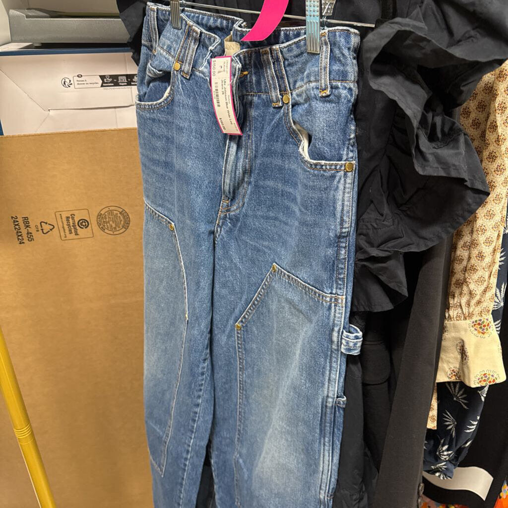 Blue Wide Leg Jeans