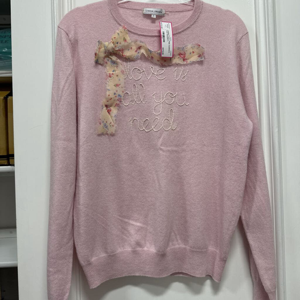 Pink Cashmere Knit Sweater