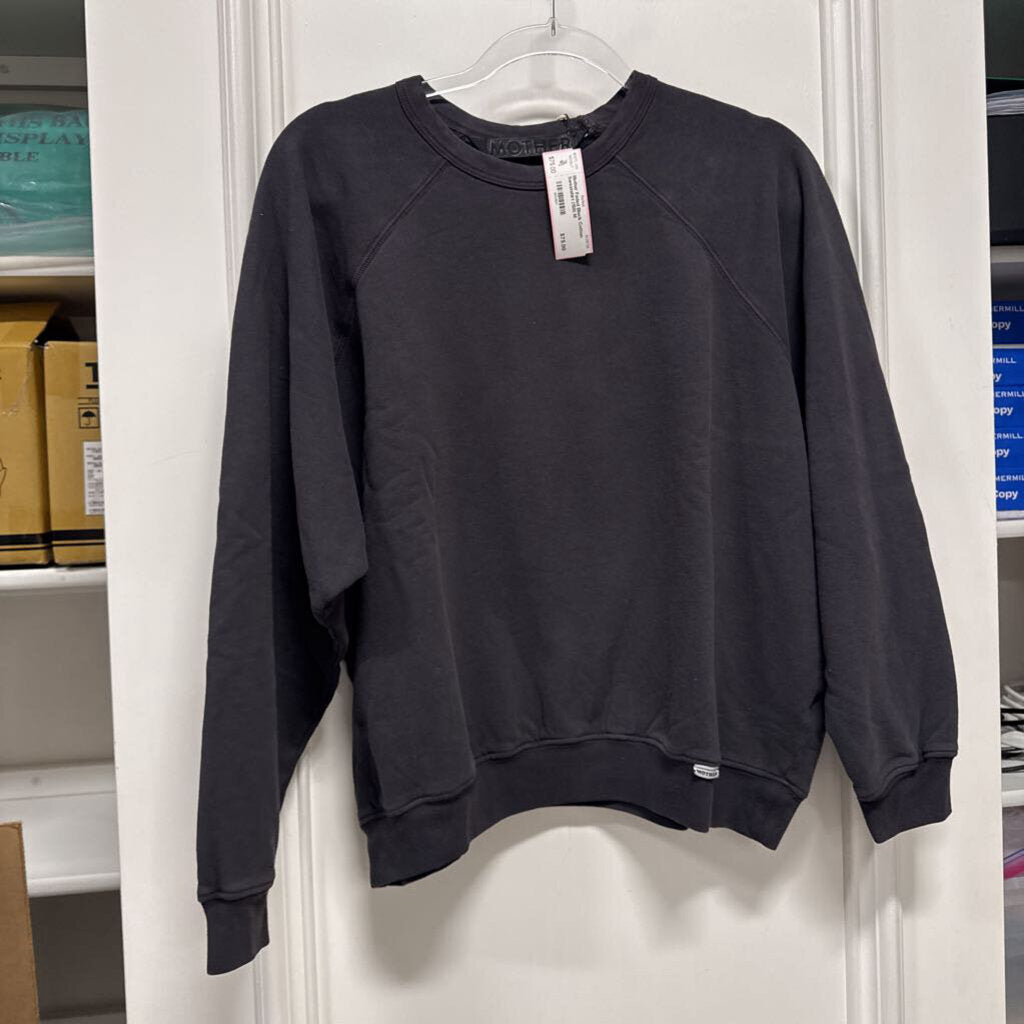 Faded Black Cotton Sweatshirt (158)
