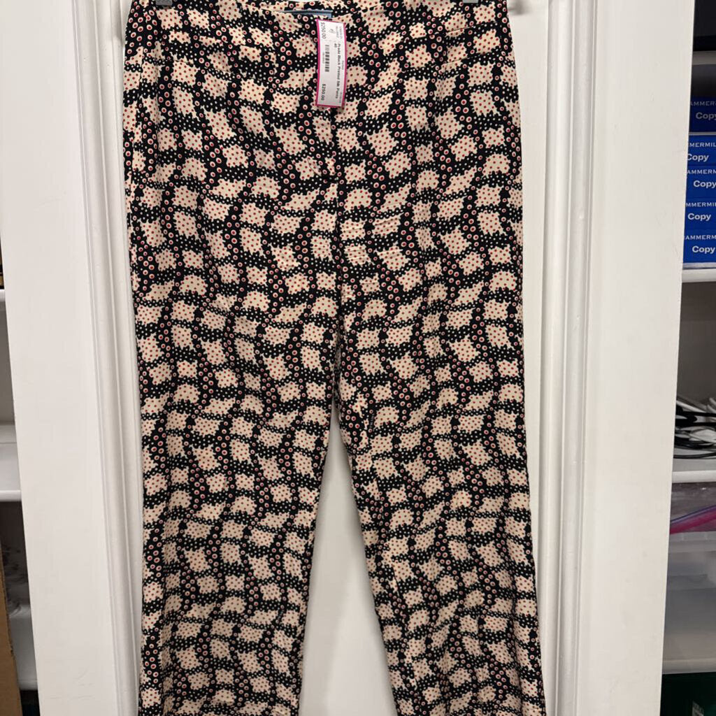 Black Printed Silk Pants
