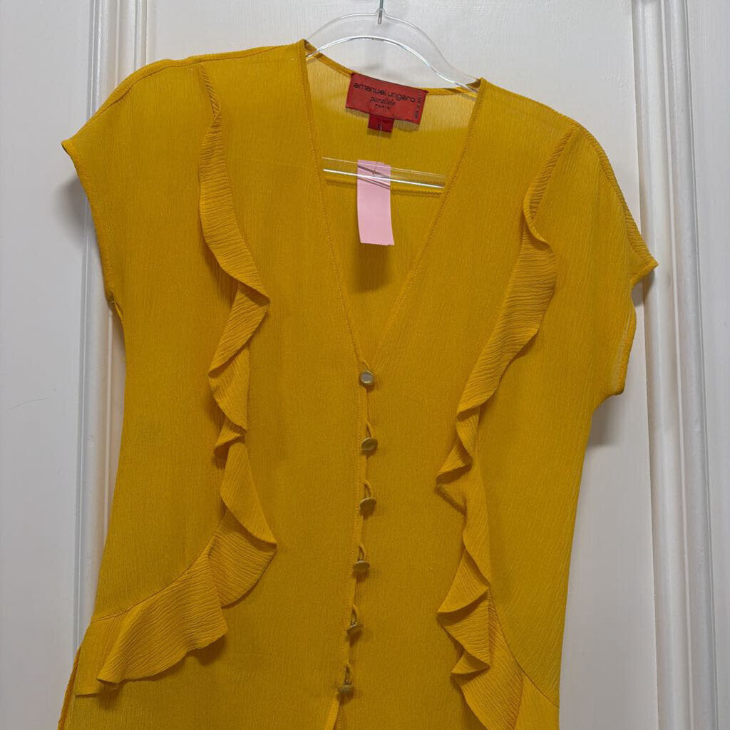 Yellow Ruffle Top