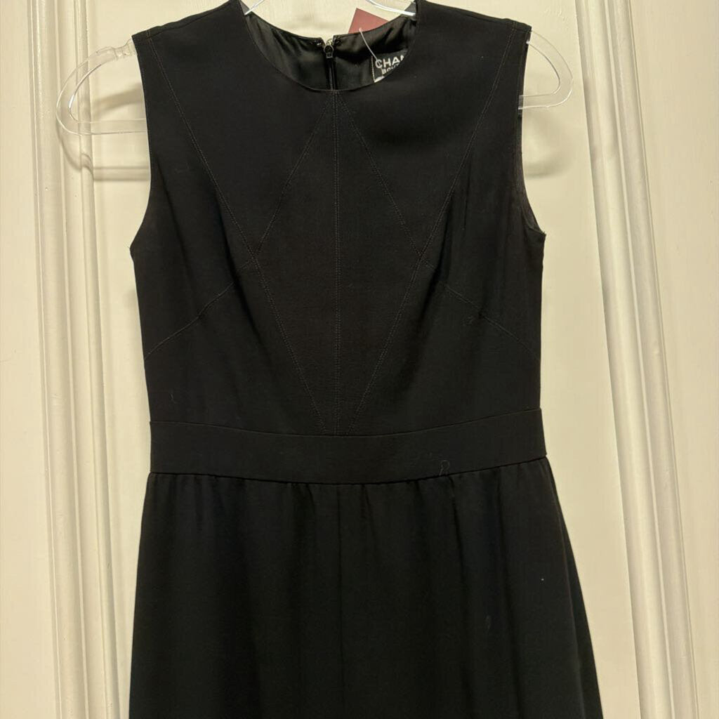 1998 Black Wool Sleeveless Mini Dress (AS IS minor tear left armpit lining)