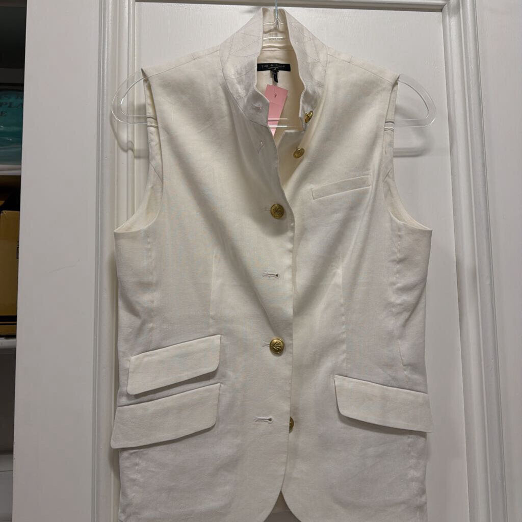 Cream Linen/Rayon Vest