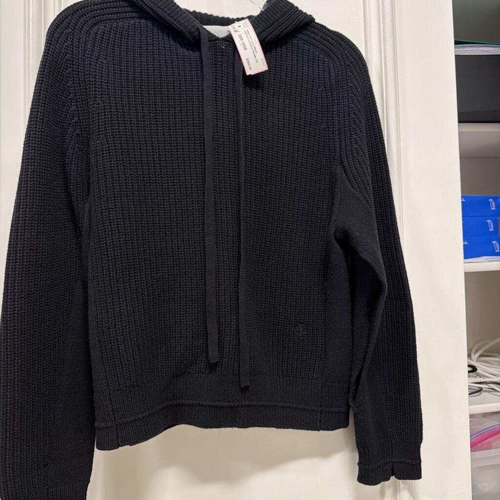 Black Cotton/Cashmere Hoodie