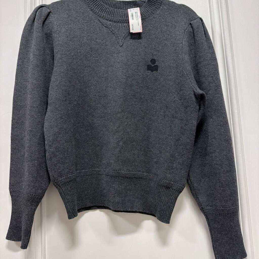 Grey Cotton Blend Sweater