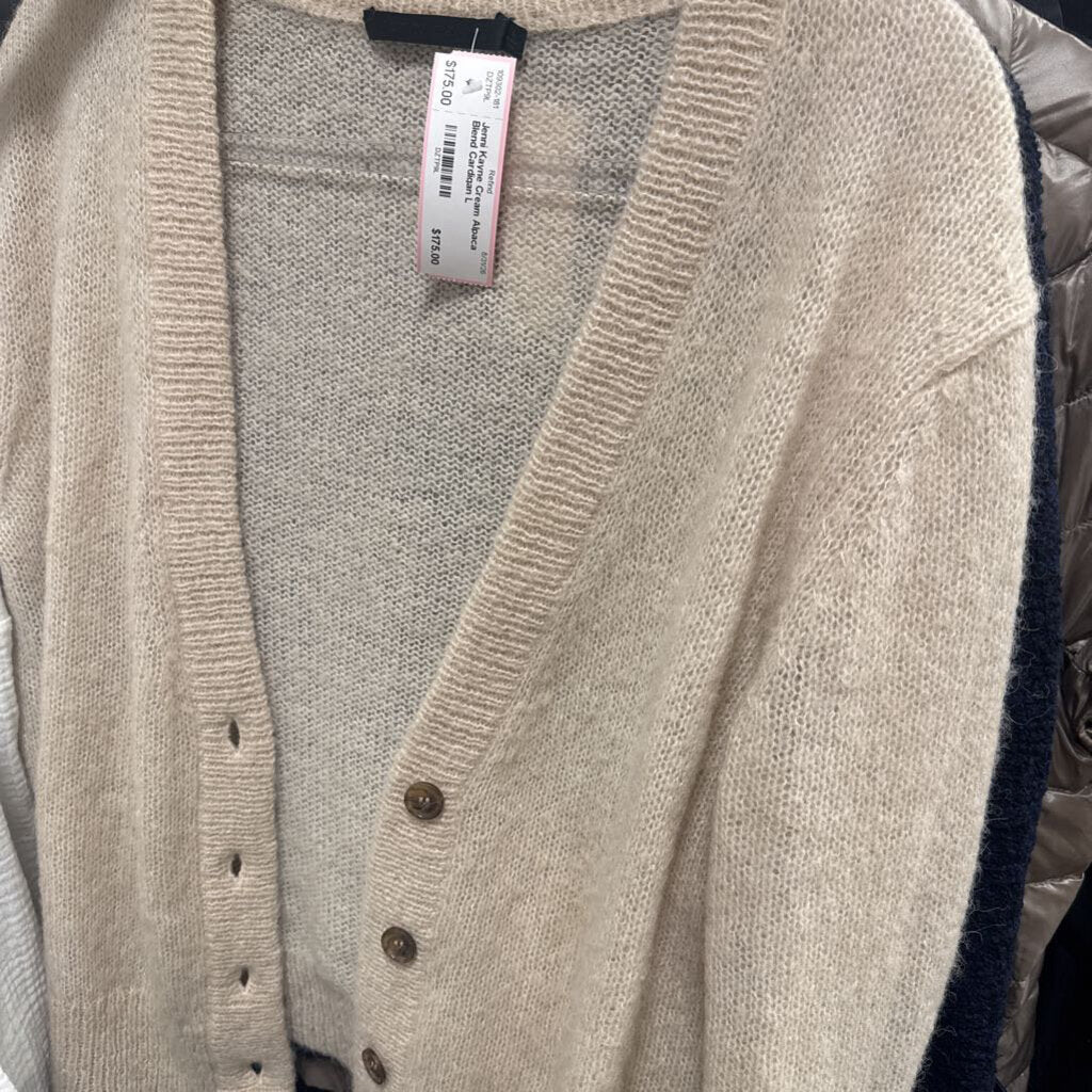 Cream Alpaca Blend Cardigan