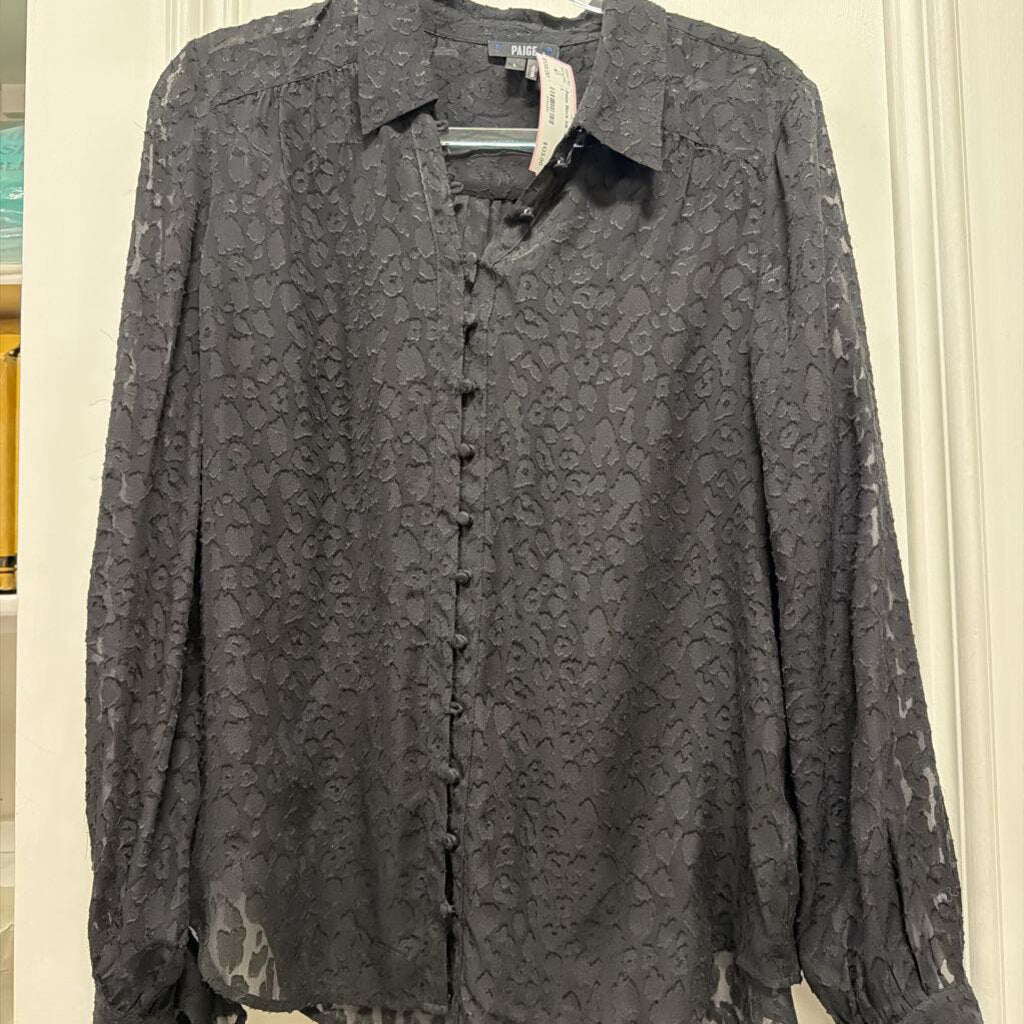Black Silk Jacquard Shirt