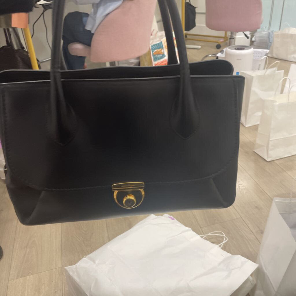 Black Leather Shoulder Bag