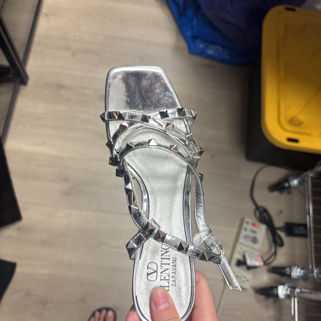 Silver Studded Heel