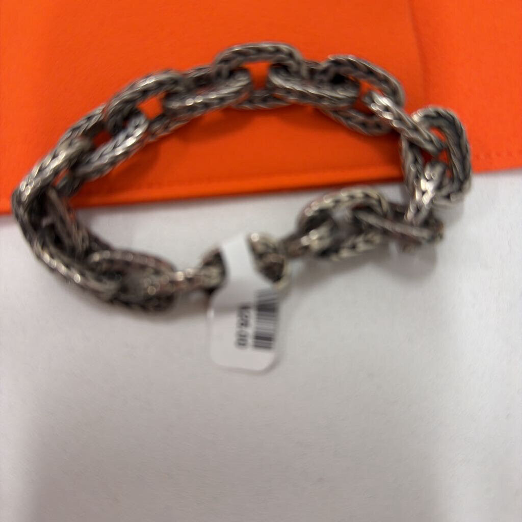 Silver Cable Link Bracelet