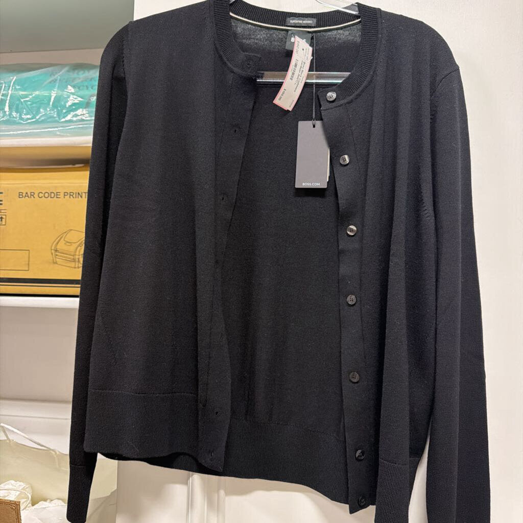 Black Merino Cardigan (NWT)