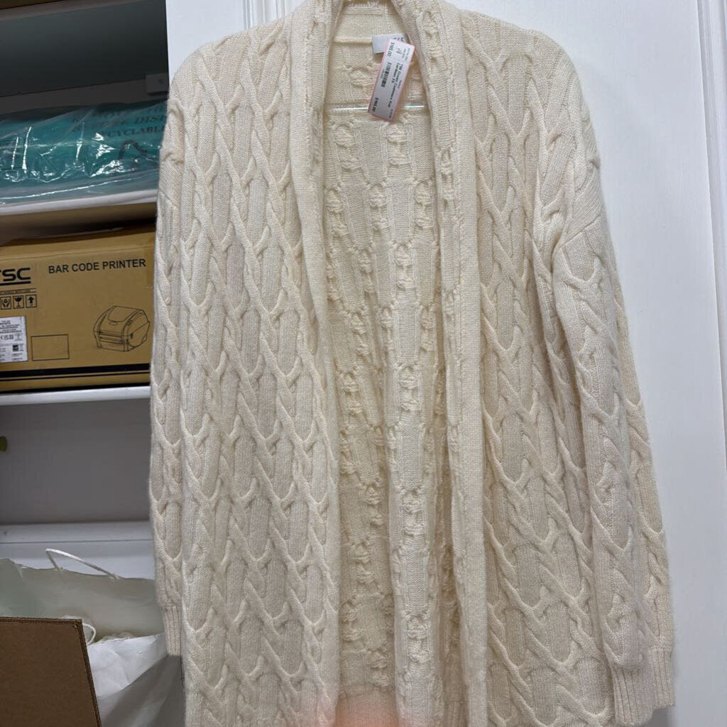 Cream Cashmere Knit Cardigan