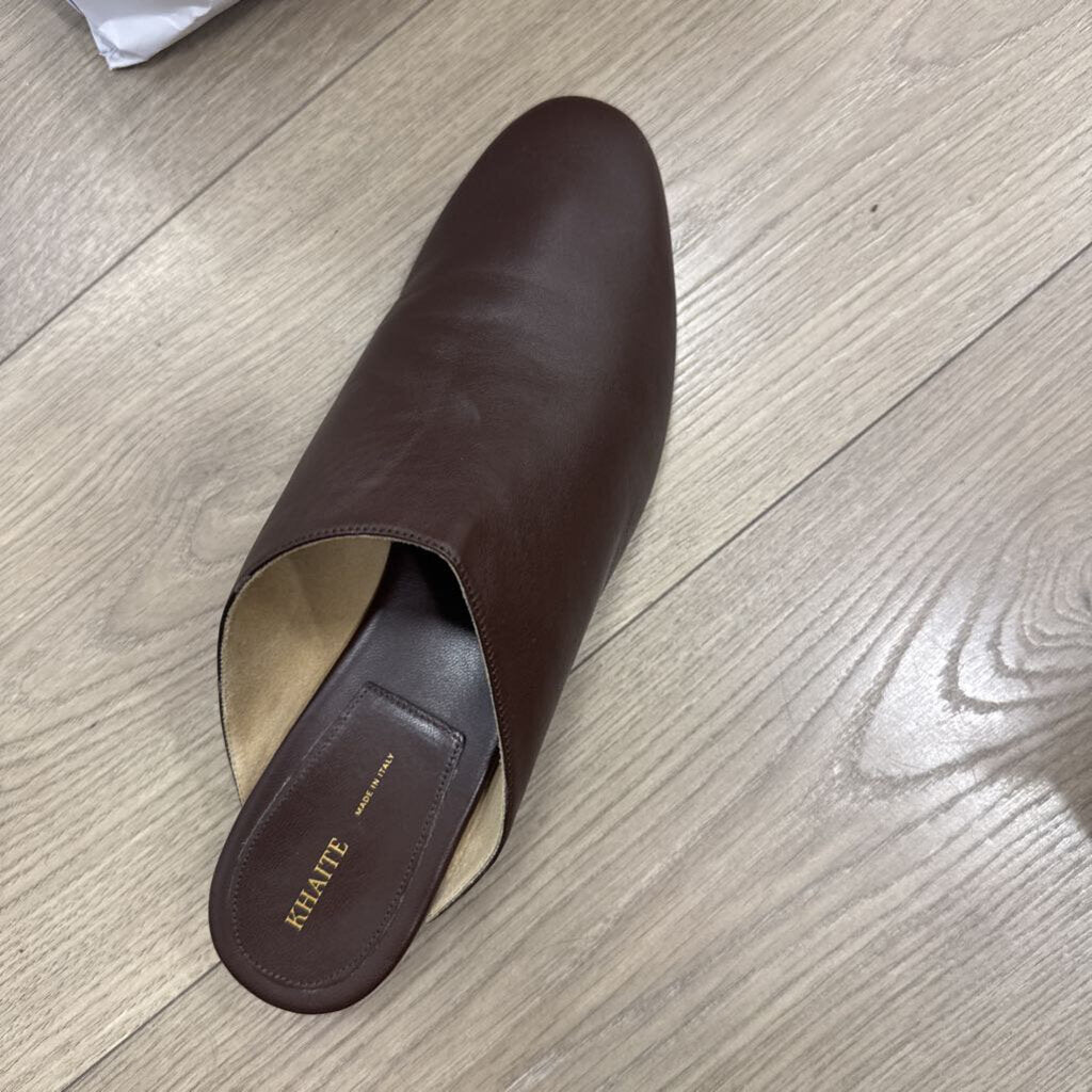 Brown Leather Mules