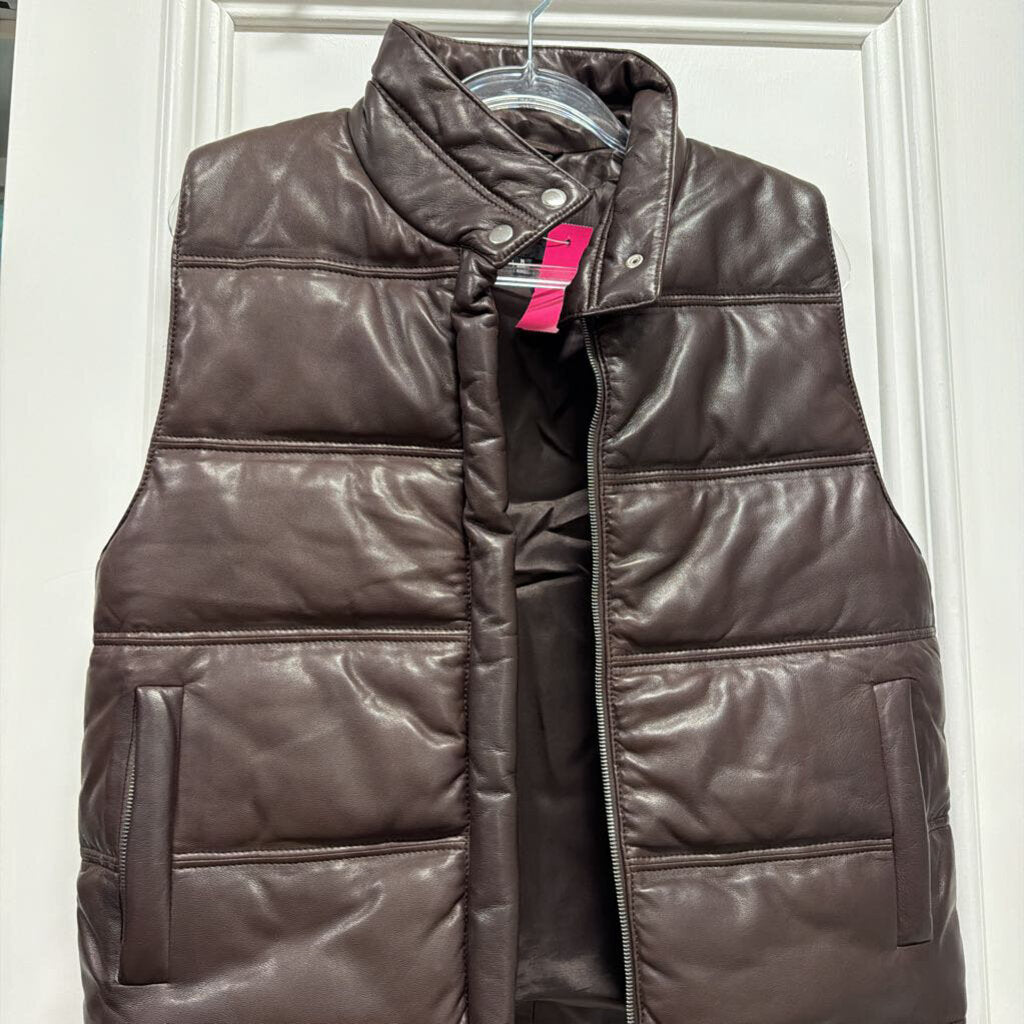 Brown Leather Vest (1395)