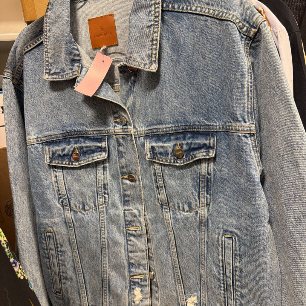 Blue Denim Distressed Jacket