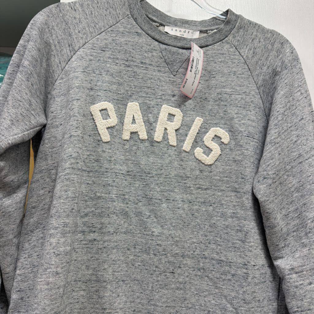 Gray Cotton Paris Sweatshirt