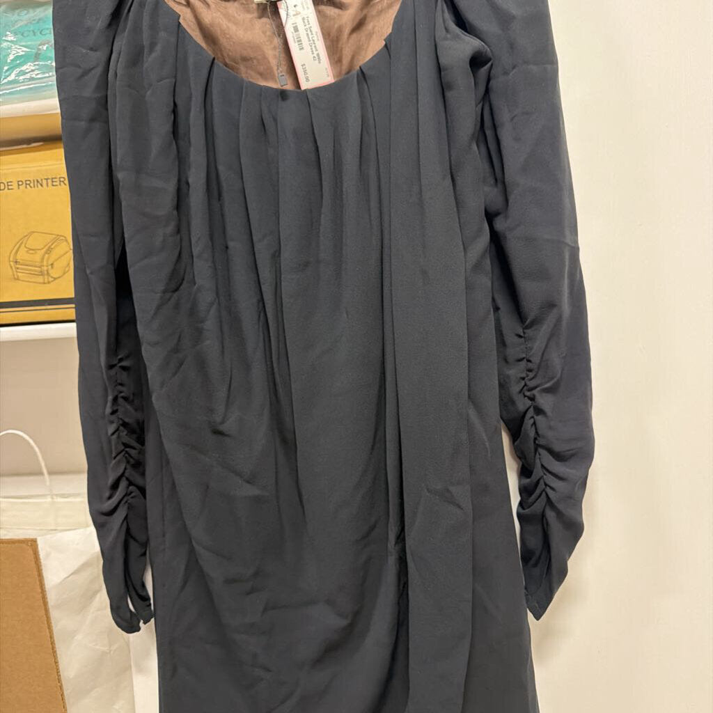 1990s Black Draped Dress