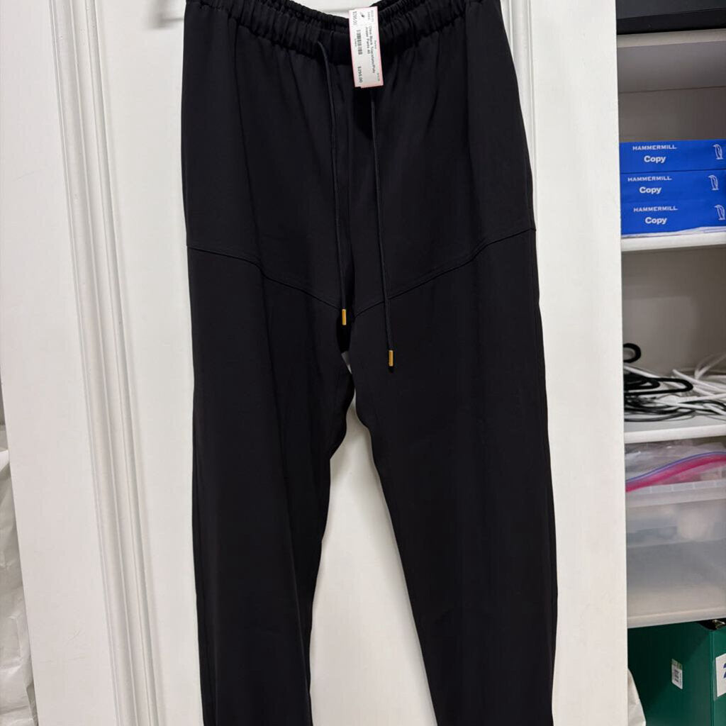 Black Triacetate/Poly Jogger Pants