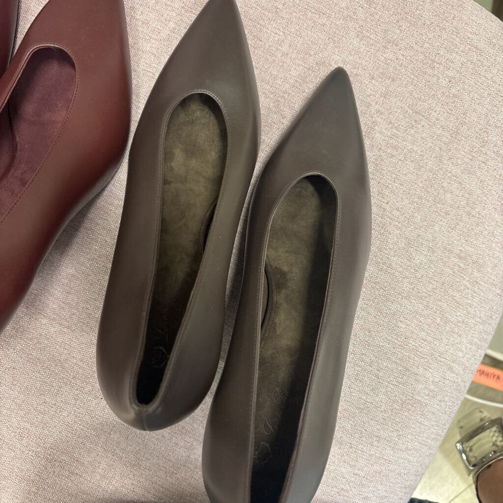 Brown Leathe Wedge Pump (1190)