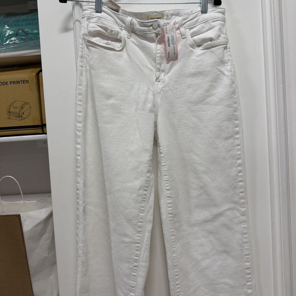 White Denim Wide Leg Jeans