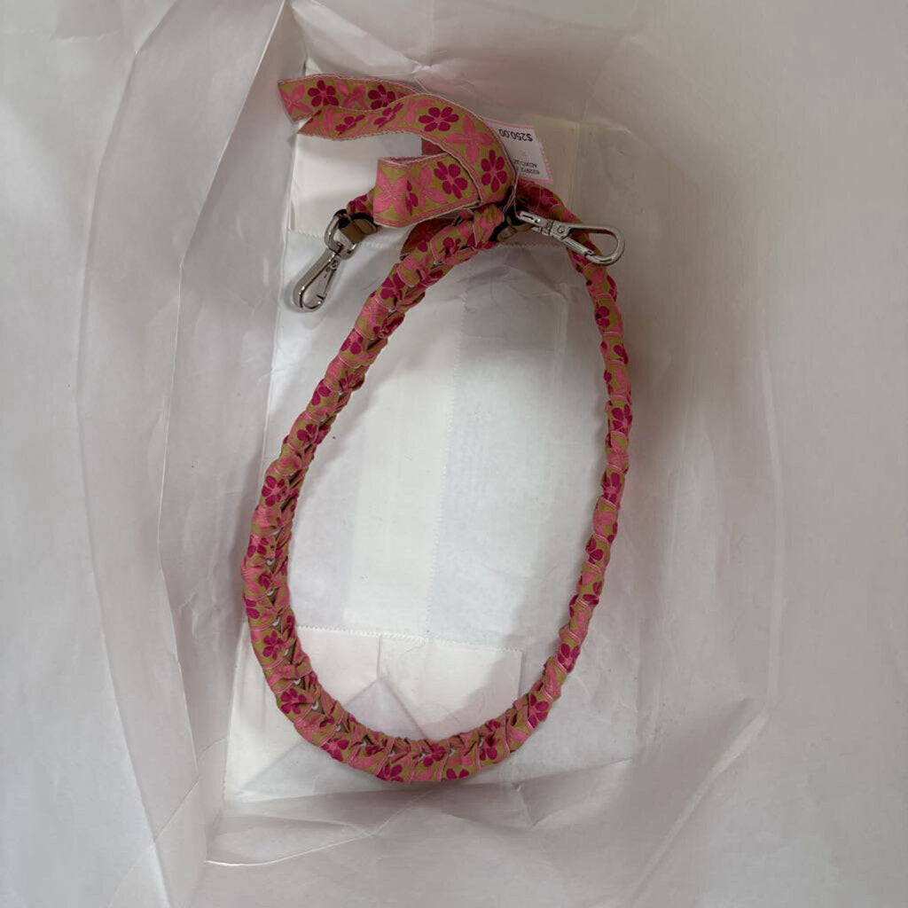 Fendi Pink Floral Ribbon Bag Strap