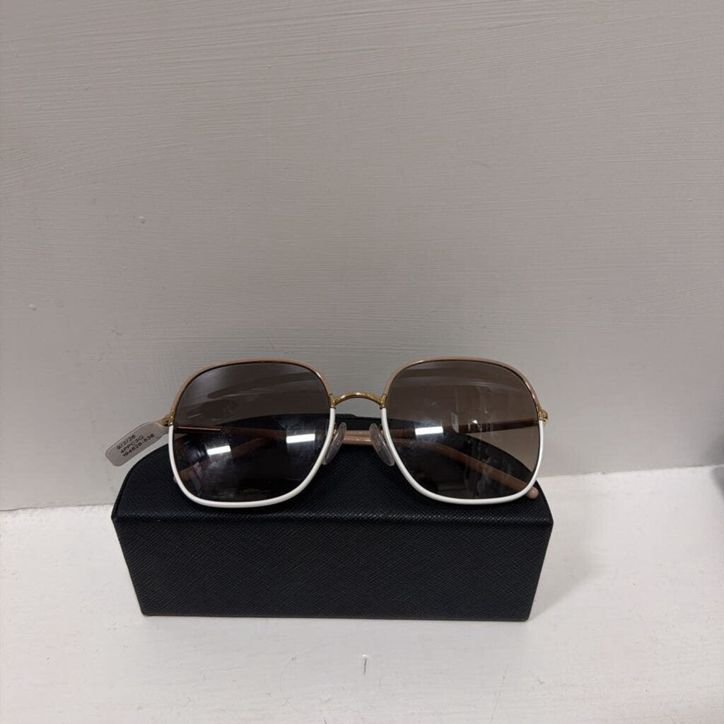 Beige/White Oversized Sunglasses (Case)