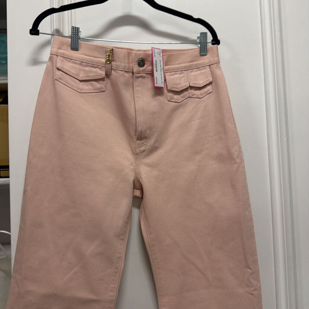 Pink Wide Leg Jeans