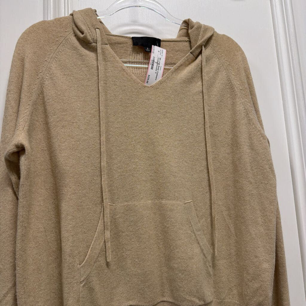 Beige Cashmere Hooded Sweater