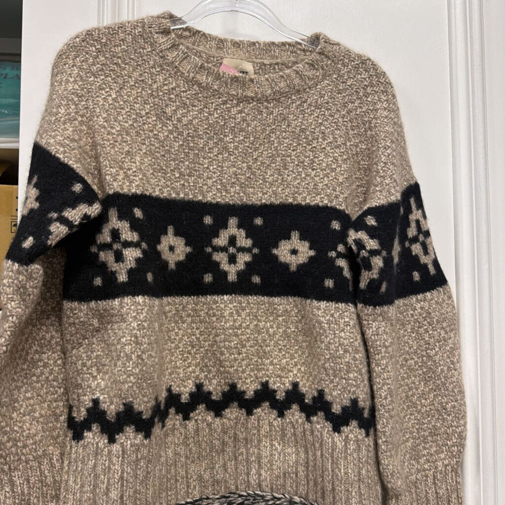 Brown/Black Cashmere Patterned Sweater