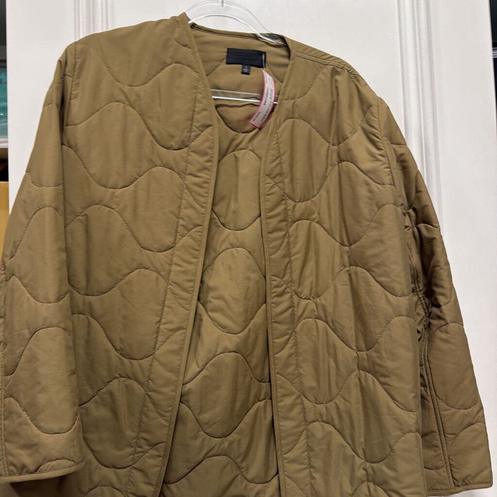 Green Poly Quilted Jacket