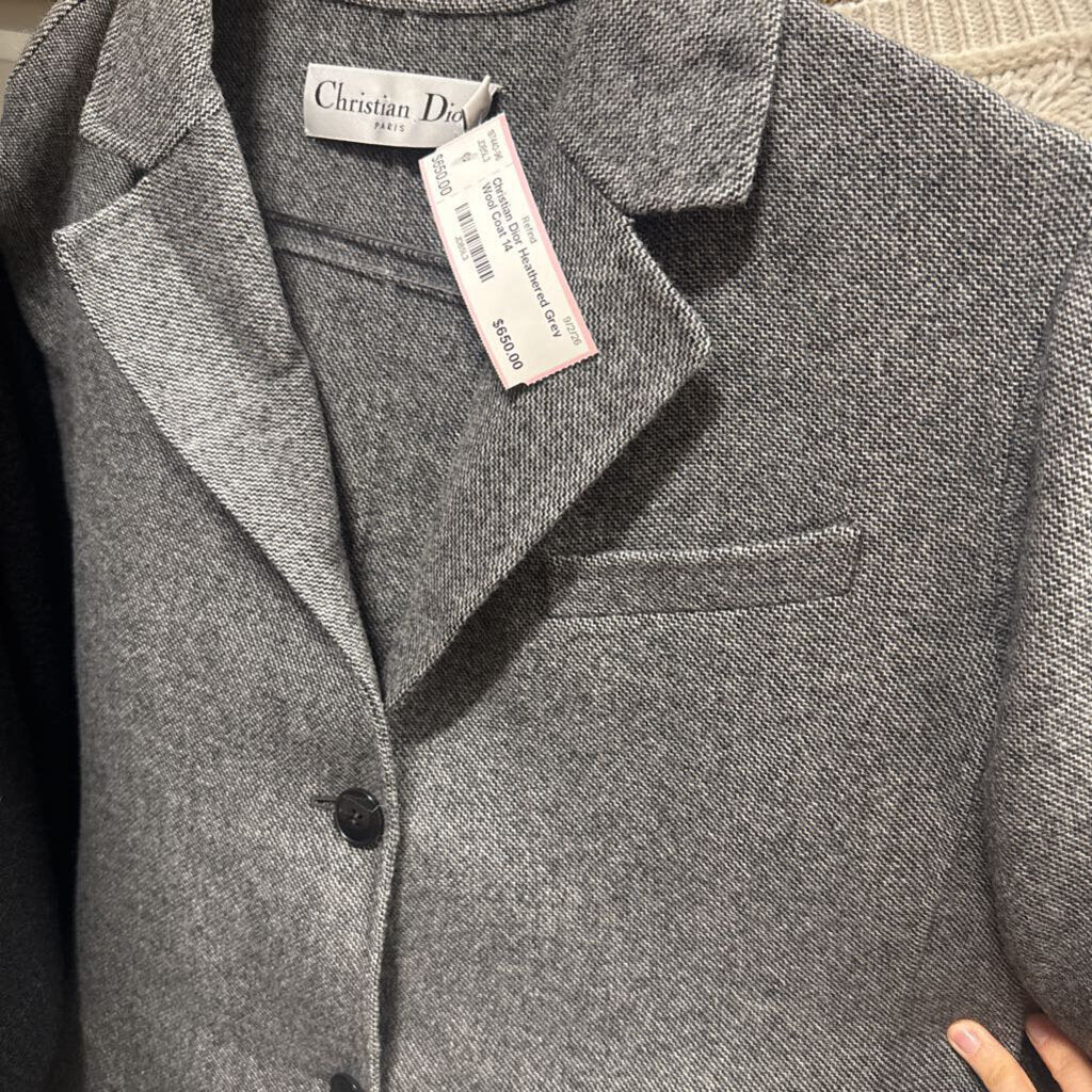 Heathered Grey Wool Coat