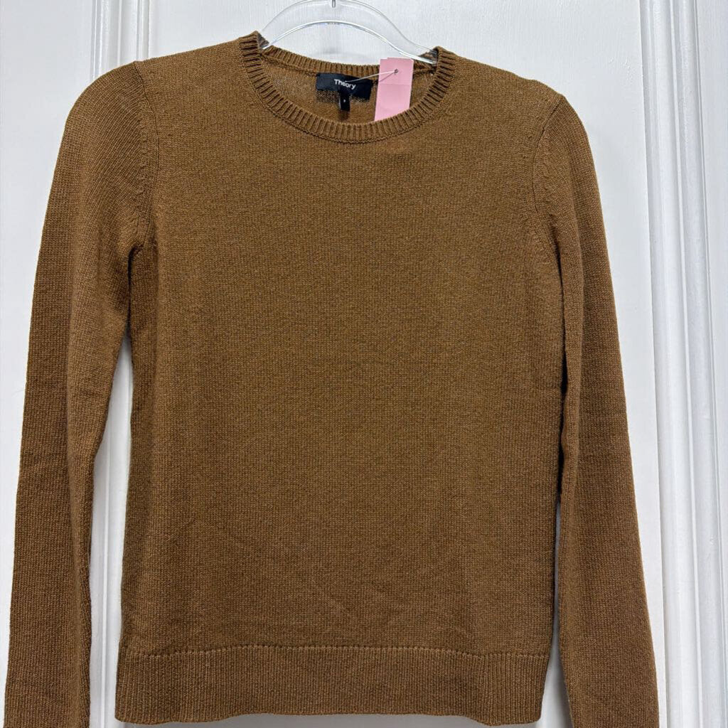 Brown Cashmere Crew Neck Sweater