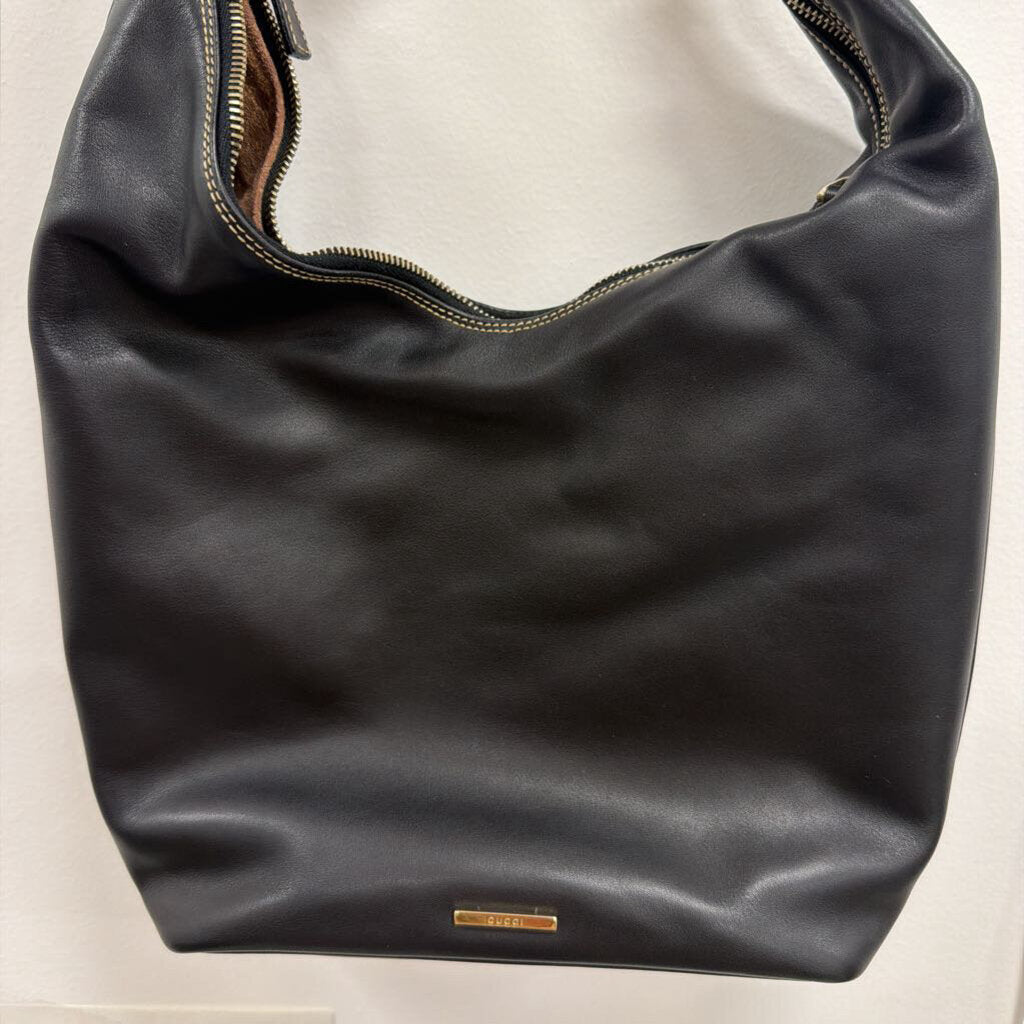 Black Leather Shoulder Bag