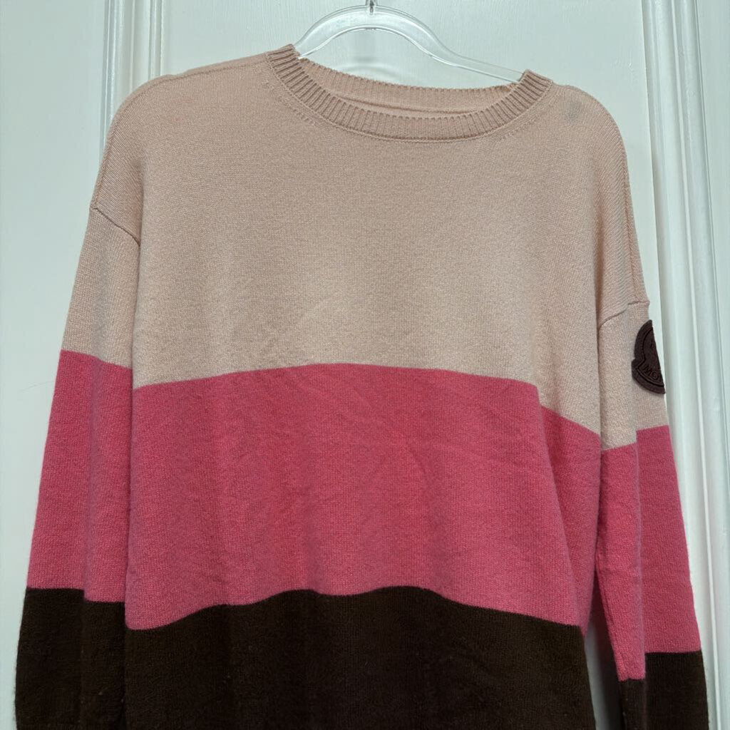 Pink/Brown Stripe Cashmere Sweater