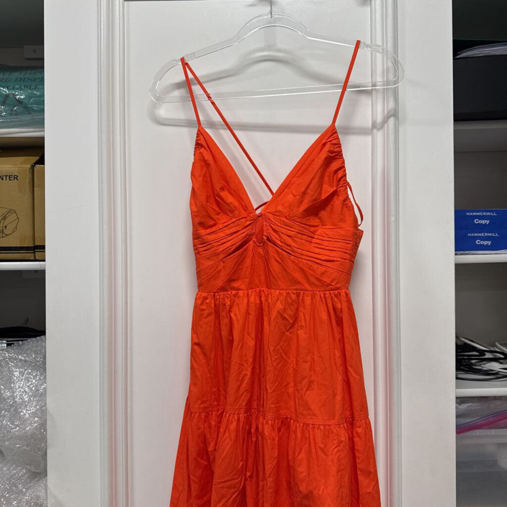 Orange Cotton Maxi Dress
