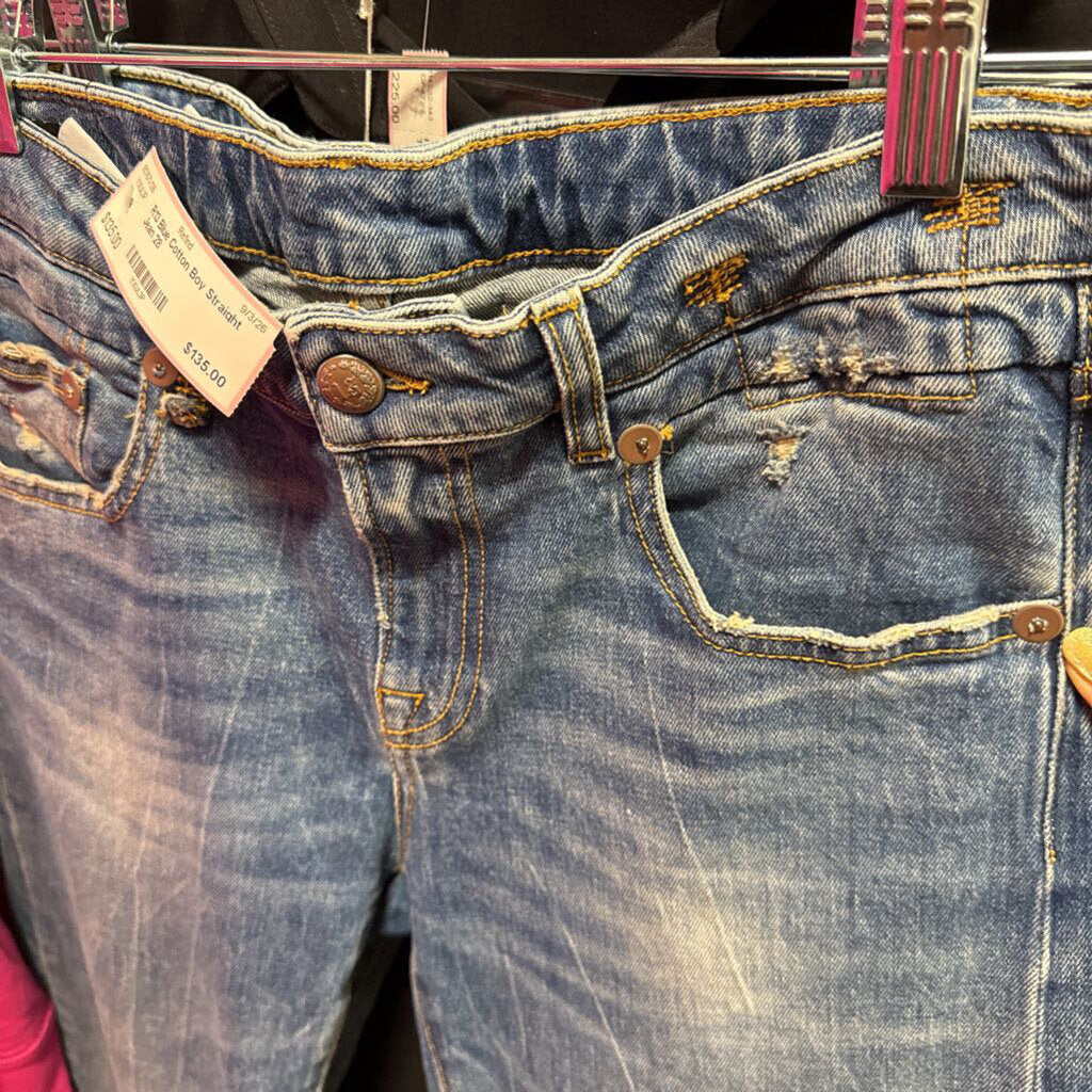 Blue Cotton Boy Straight Jean
