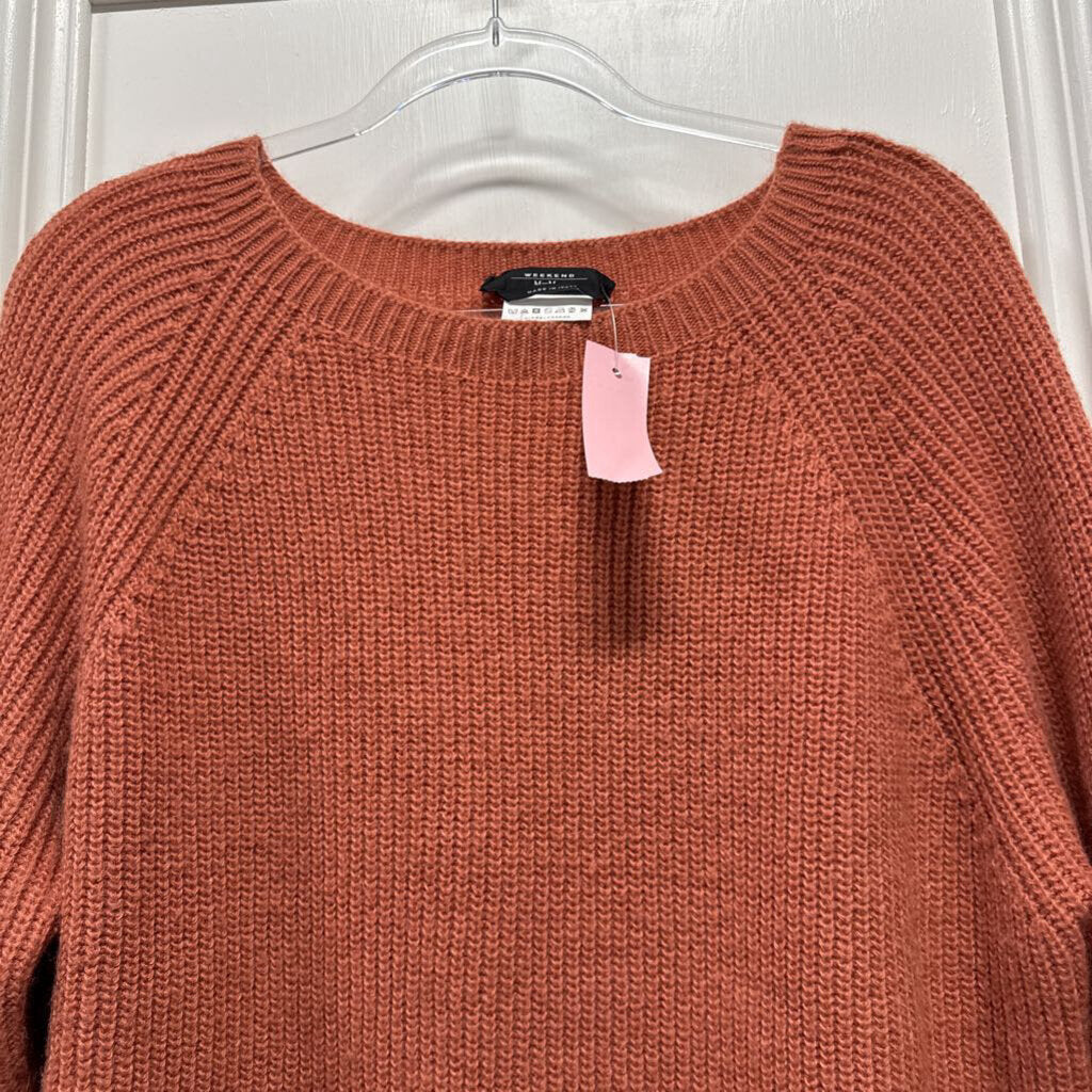 Coral Boatneck Knit Sweater
